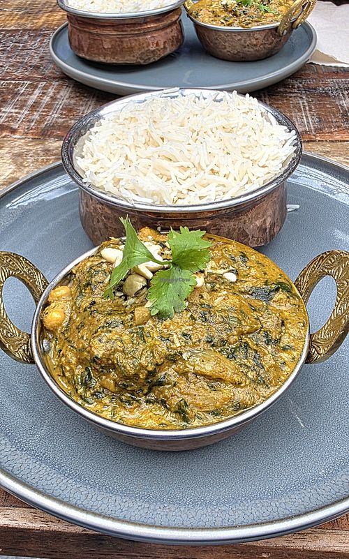 Vegan Palak Korma at Indian Kitchen by Prem Didi in Vejle