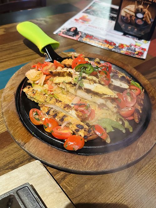 Vegan chicken fajitas   at Nacho Daddy in Nashville
