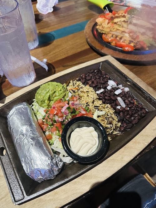 Vegan chicken fajitas   at Nacho Daddy in Nashville
