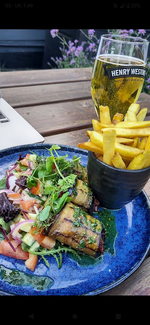 Off-menu melanzane and fries at The Side Quest in Cambridge