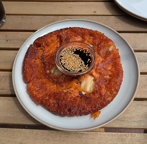 small kimchi pancake at The Thirsty Korean in England