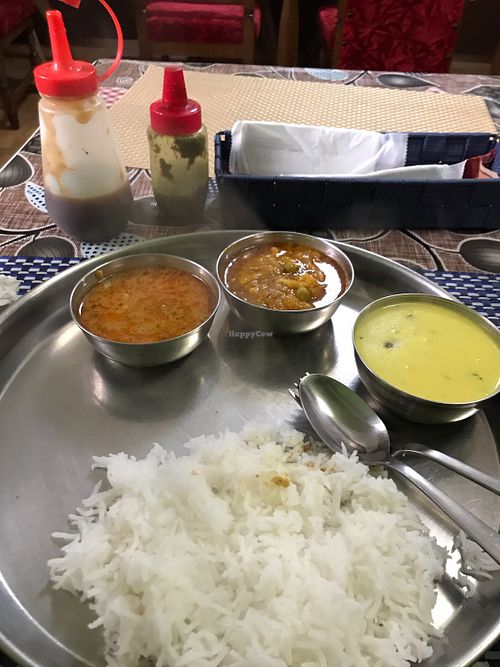 Meal du hour. Comes with chapati at Kusum Indian Restaurant in Kobe