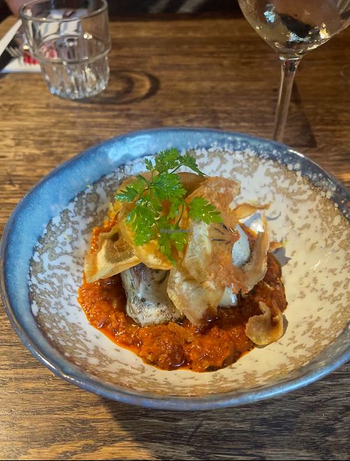 Artichoke with romesco  at Brasserie Nel in Noord-holland