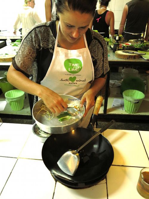 Cooking school in action.  at Time for Lime in Koh Lanta