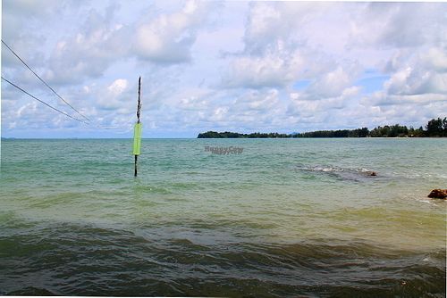 The sea in front of Time for Lime in high tide.  at Time for Lime in Koh Lanta