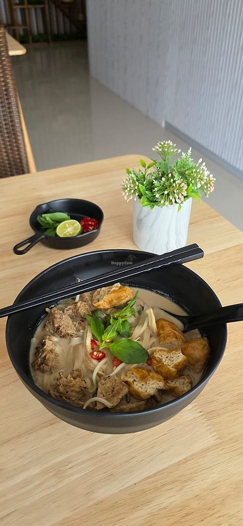 Creamy Oat Milk Pho at Why Lick Noodle in Batam