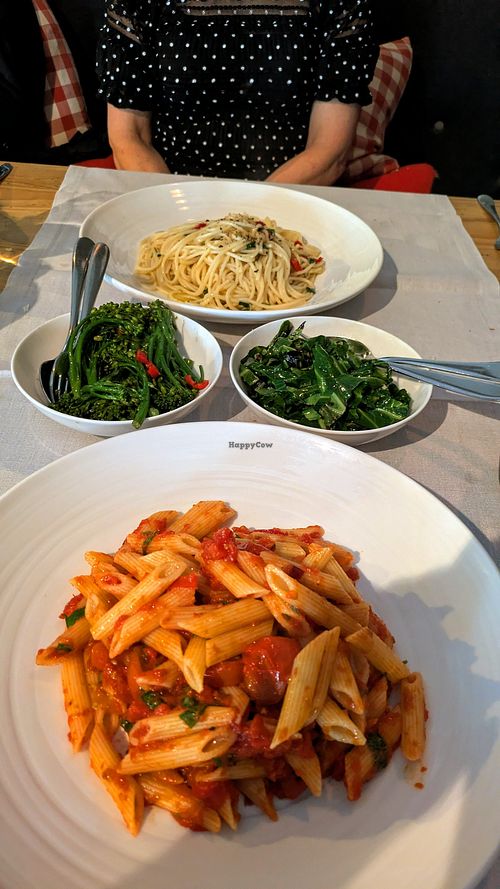 Pasta arrabbiata, spaghetti with garlic & chilli at La Locanda in Clitheroe