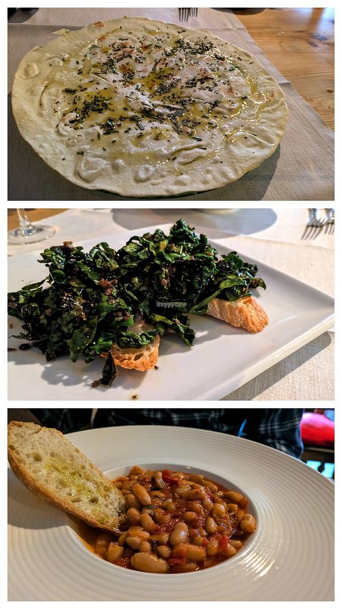 Musical bread, cavolo Nero bruschetta, cannellini bean stew at La Locanda in Clitheroe