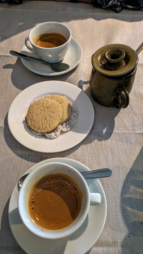 Shortbread and coffee at La Locanda in Clitheroe