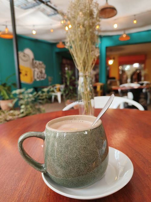 Chai Latte with oat milk at Lava Latte in Nairobi