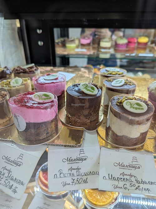 Vegan cakes at Milenium in Ruse