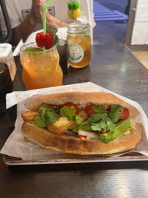 Vegan bahn mi, specify vegan.  at Oishi Viet Food in Osaka