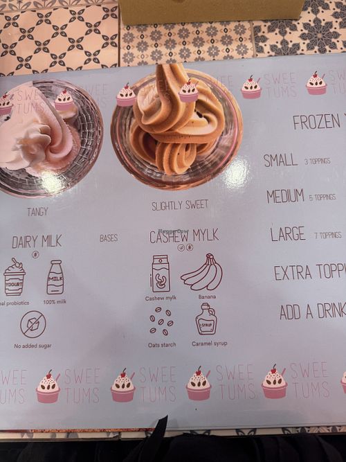 Menu  at Sweetums in Amed