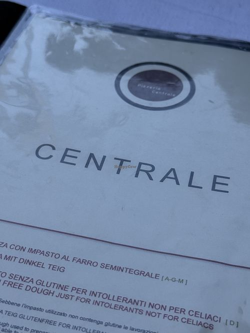 Speisekarte  at Pizzeria Centrale in Trentino-alto Adige
