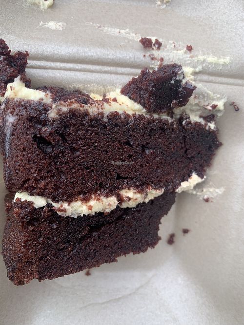 Black forest cake    at Chillingham Castle Tearoom in England