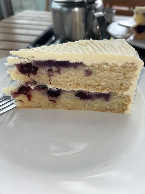 Lemon and blueberry cake was delicious   at The Lookout in Seaham