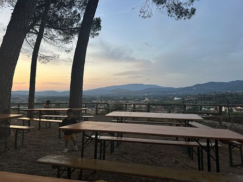 View at sunset  at Chiosco Del Prato in Toscana