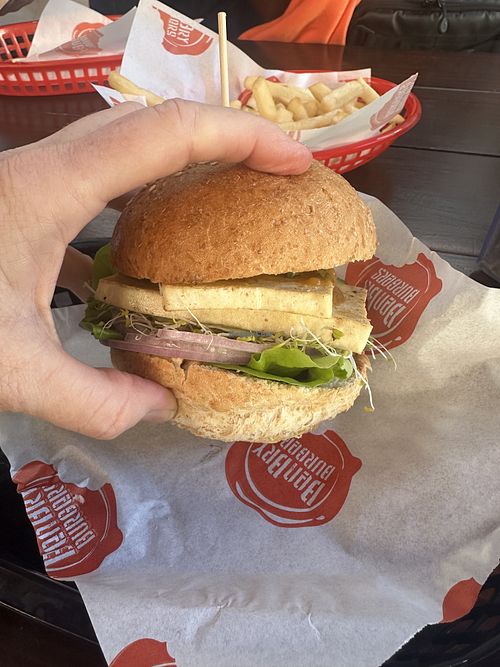 Burger was extremely tasty and the salad was very fresh   at Benbry Burgers Manly in Manly