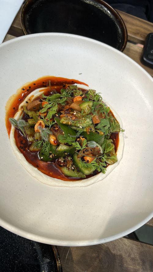 Ensalada de pepino   at Come Frutas y Verduras in Mexico City