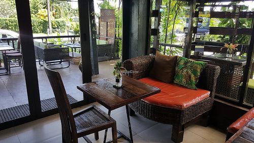 Inside seating area at Krush Juice Lounge in Apia