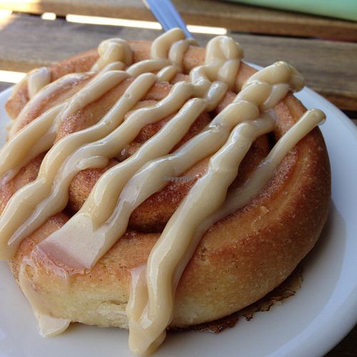 Cinnamon roll! at Two Mammas Vegan Kitchen in Oakland
