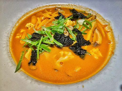 Spicy Coconut Soup at Vegan Restoran V in Tallinn