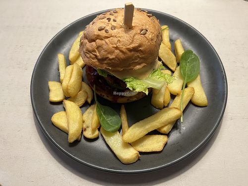 Burger  at Vegan Restoran V in Tallinn