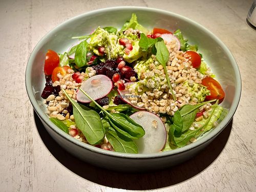 Oven-roasted beet & marinated feta salad at Vegan Restoran V in Tallinn