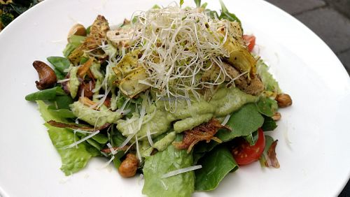 Caesar salad at Vegan Restoran V in Tallinn