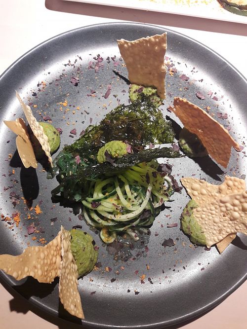 Vegan seafood platter at Vegan Restoran V in Tallinn