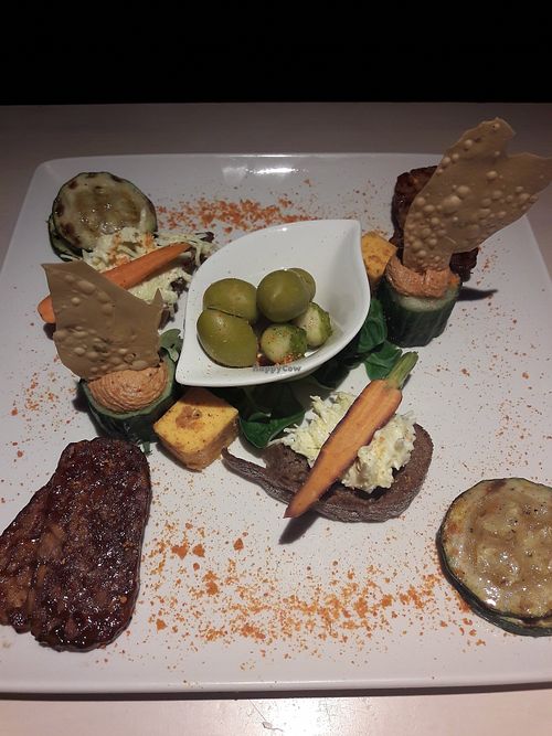 Snack platter at Vegan Restoran V in Tallinn