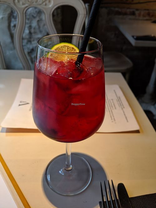 house-made iced tea at Vegan Restoran V in Tallinn