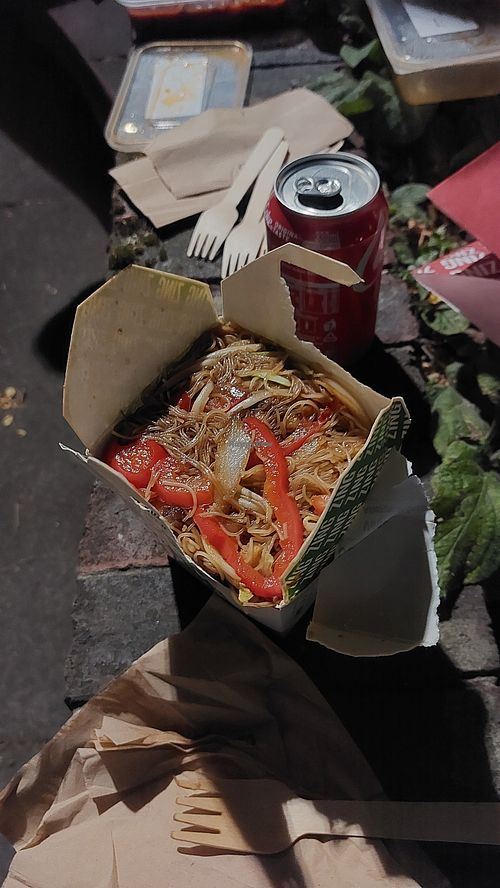 Vegan Chow Mein at Zing Zing in England