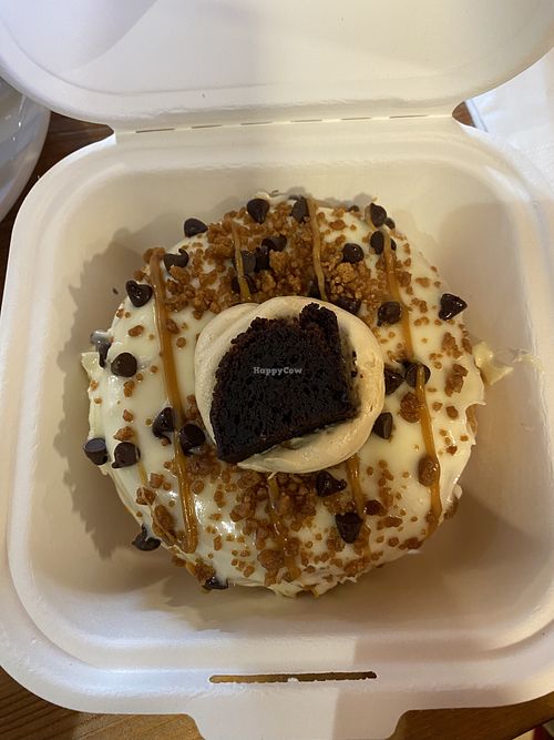 Caramel blondie doughnut   at The Storehouse Restaurant in Foulis Ferry