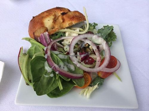 too excited to photograph any of the entrees at Easter before eating them, so I only took a photo of the salad! at Creme de la Creme in West Palm Beach