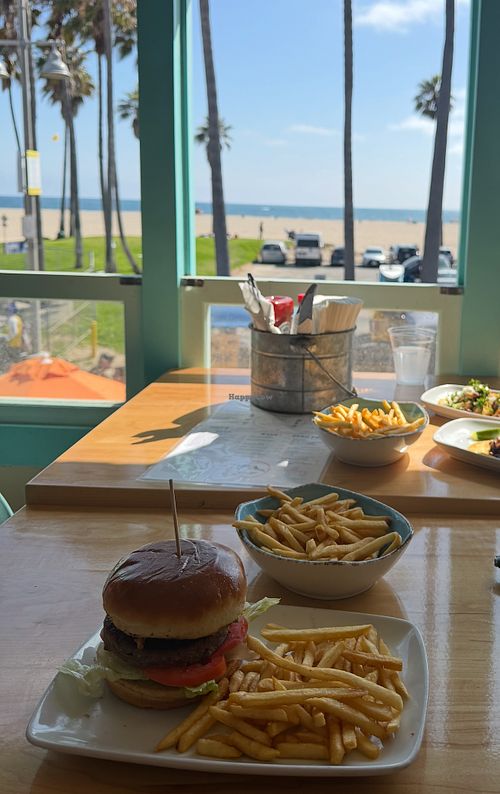 Vegan burber  at The Venice Beach Bar & Kitchen in Venice