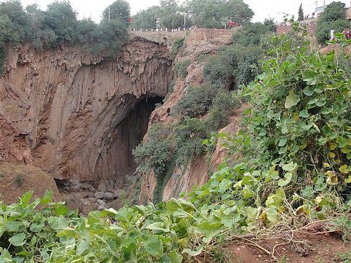 iminifri natural bridge at Afroux Cafe in Imi-n-ifri