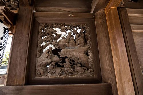 Front gate detail at Ekoin in Koya