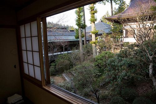 View from our room at Ekoin in Koya