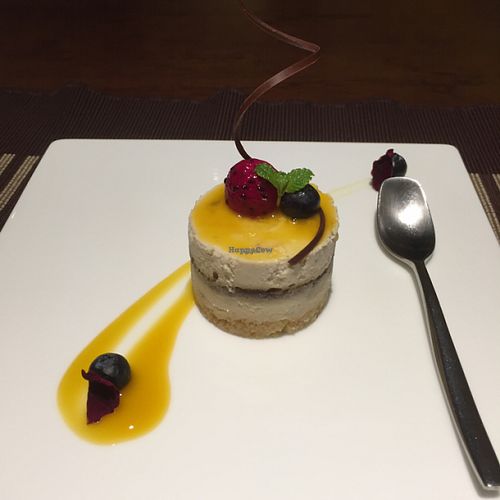 tofu mango passion dessert at WUJIE 大蔬无界 - The Bund in Shanghai