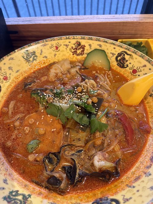 Vegan laksa  at Dragon Hot Pot  in Clayton