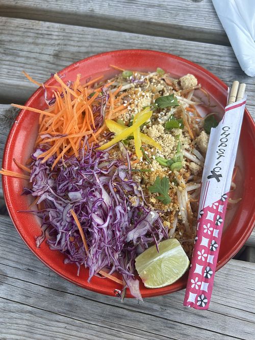 Vegan pad thai  at Y Gwydyr Hotel Dolwyddelan in Betws-y-coed