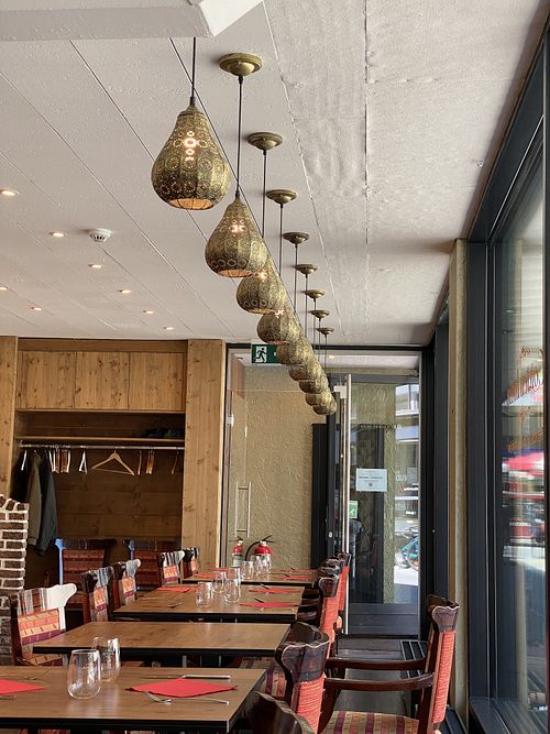 Has a beautiful Indian vibe  at Golden India in Zermatt