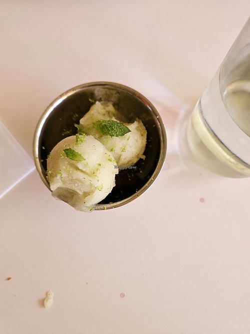 Cucumber and mint sorbett  at Lai Rai in South East London