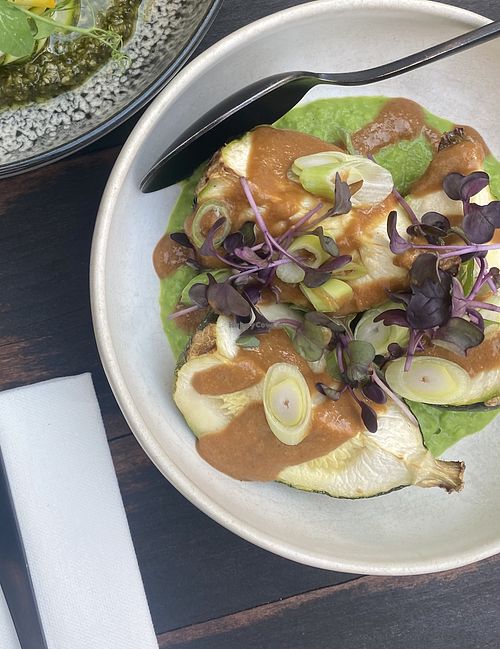 Courgette - miso - peas - peanut  at Het Bestek in Mechelen