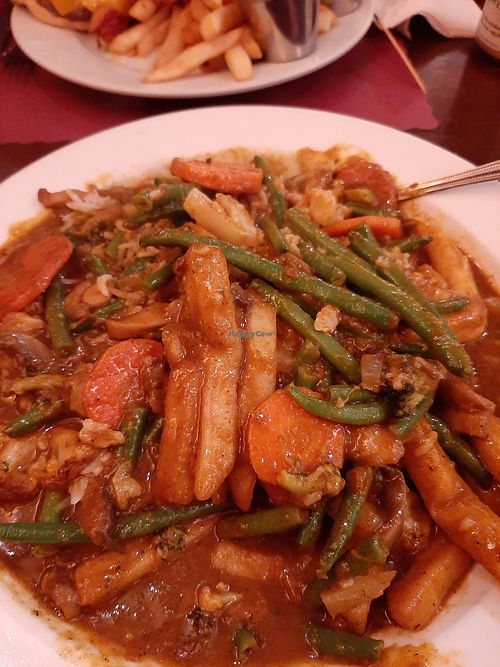 Veg curry w/ fries at McHale's Bar & Grill in New York