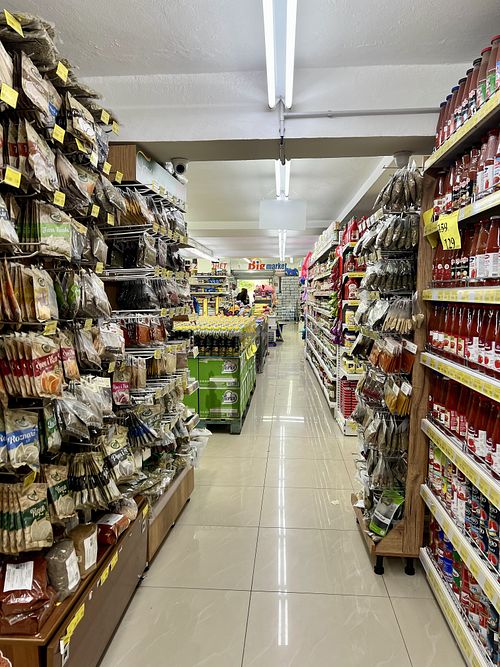 Nuts, seeds, pasta, sauces etc   at Big Market in Kruje
