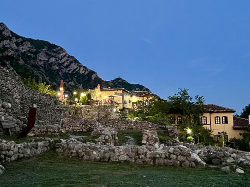 Hotel/restaurant on the castle walls   at Rooms & Restaurant EMILIANO - Castle of Kruje in Kruje