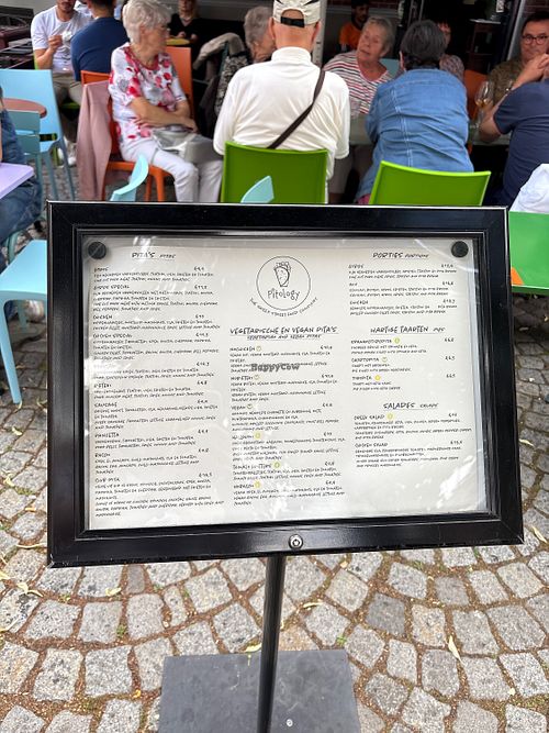 Menu  at Pitology in Maastricht