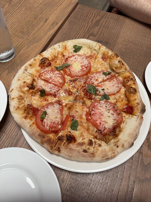 Margherita with vegan cheese  at Boss Dog Brewing Co. in Cleveland Heights